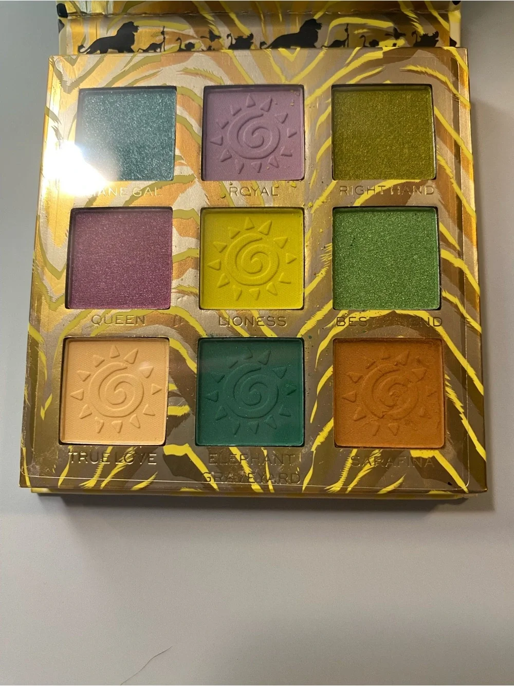 Revolution The Lion King Eyeshadow Palette - Yellow & Black with Teal Accent